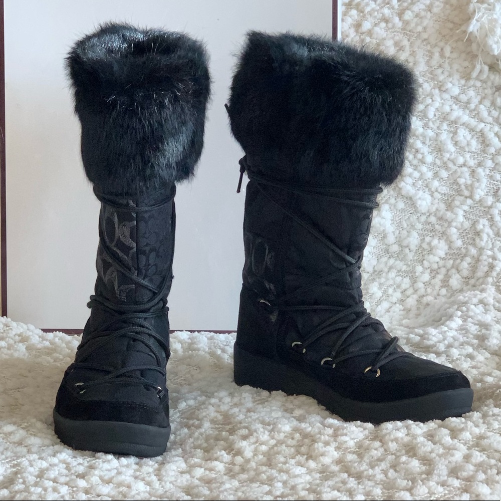 Black Suede Coach Boots